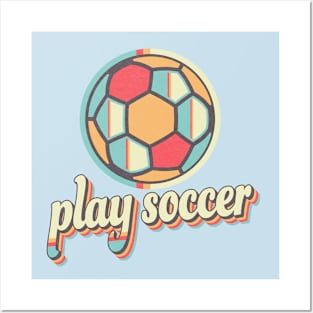 Retro Play Soccer Posters and Art